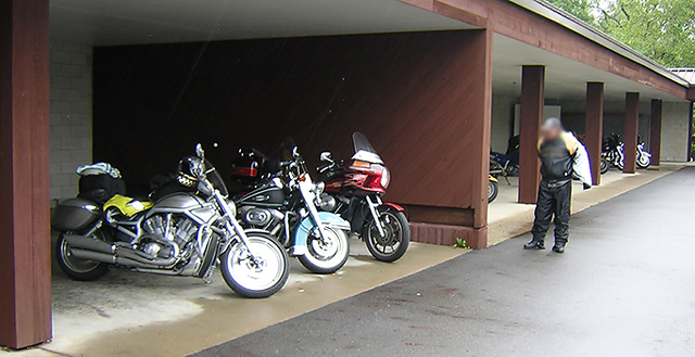 bike garage at AMA