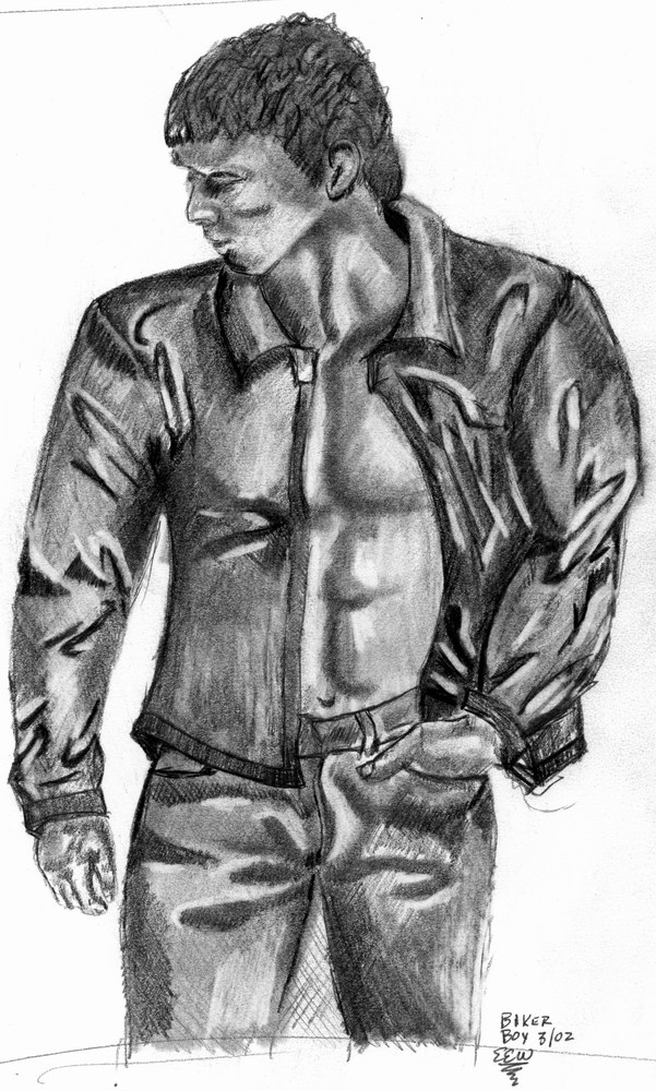 Biker Boy in Leather